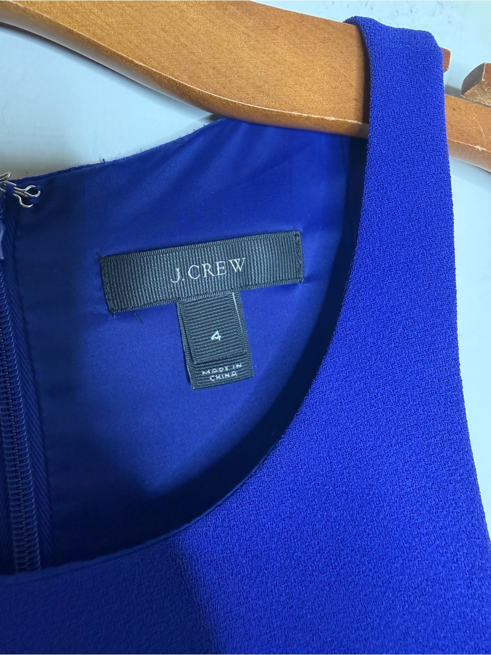 J crew cutaway crepe dress size 4 high neck pockets - Picture 2 of 6
